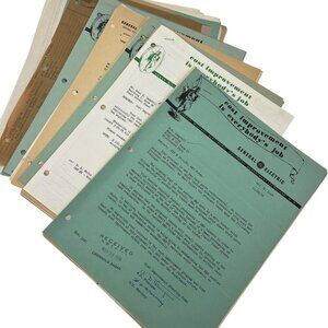 GE Defense Electronics Cost Improvement Letters & Award Docs 1950s–80s Lot